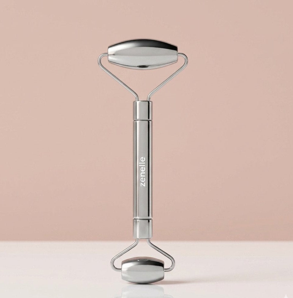 Dual-Ended Stainless Steel Facial Roller & Sculpting Tool