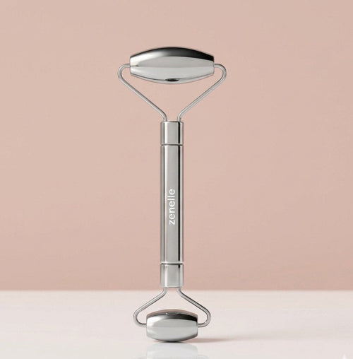 Dual-Ended Stainless Steel Facial Roller & Sculpting Tool